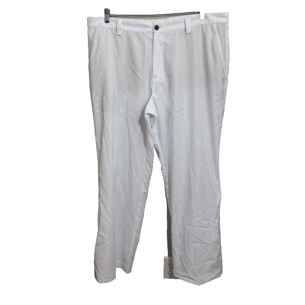 Adidas Pants Mens 40x32‎ White Golf Performance Stretch Chino Tennis Climalite